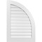 Ekena Millwork Quarter Round Top Right Surface Mount PVC Gable Vent w/ 3-1/2"W x 1"P Standard Frame, 26"W x 38"H GVPQR26X3801SF - alternate 1
